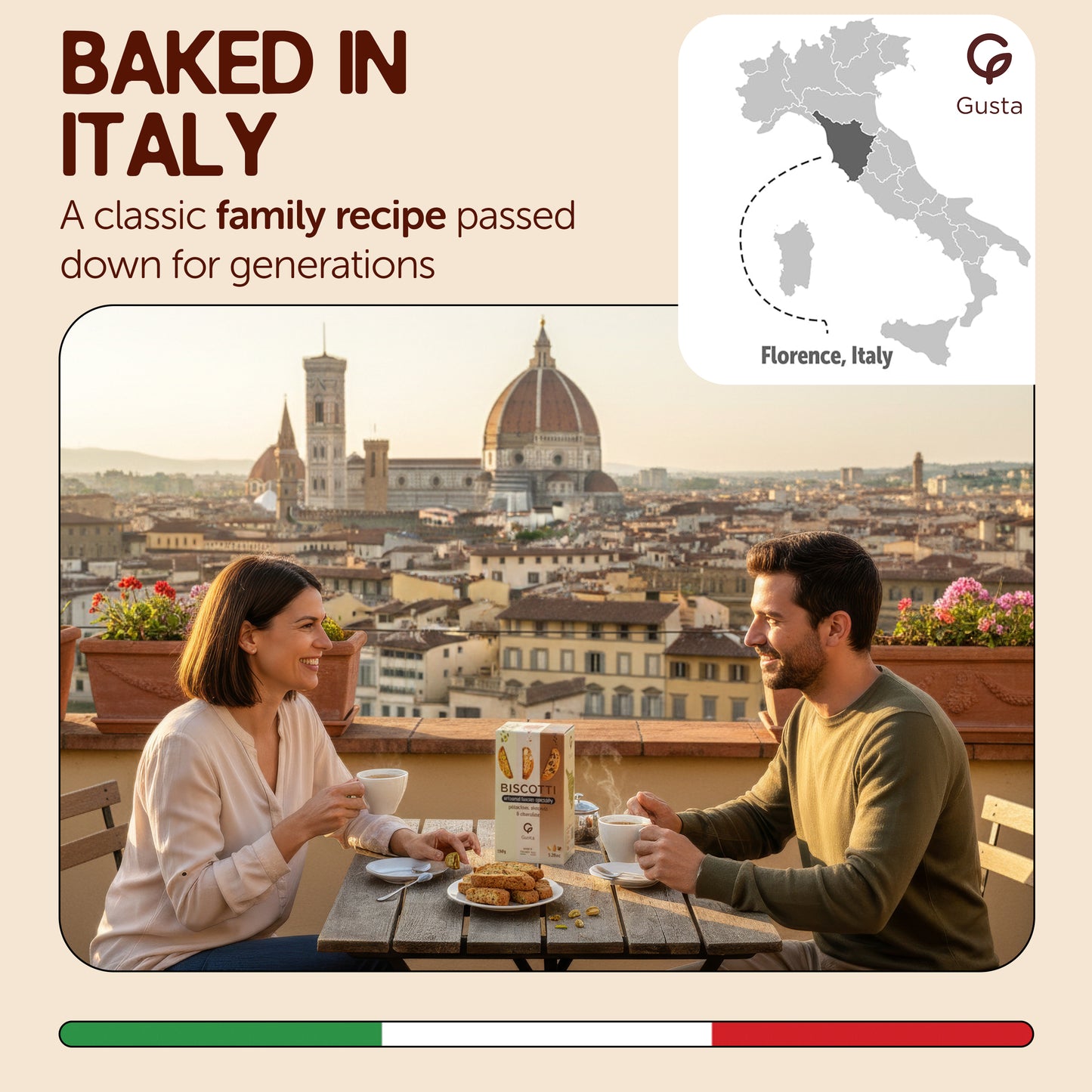 Gusta Sample Pack - Authentic Biscotti Cookies Made in Tuscany, Italy