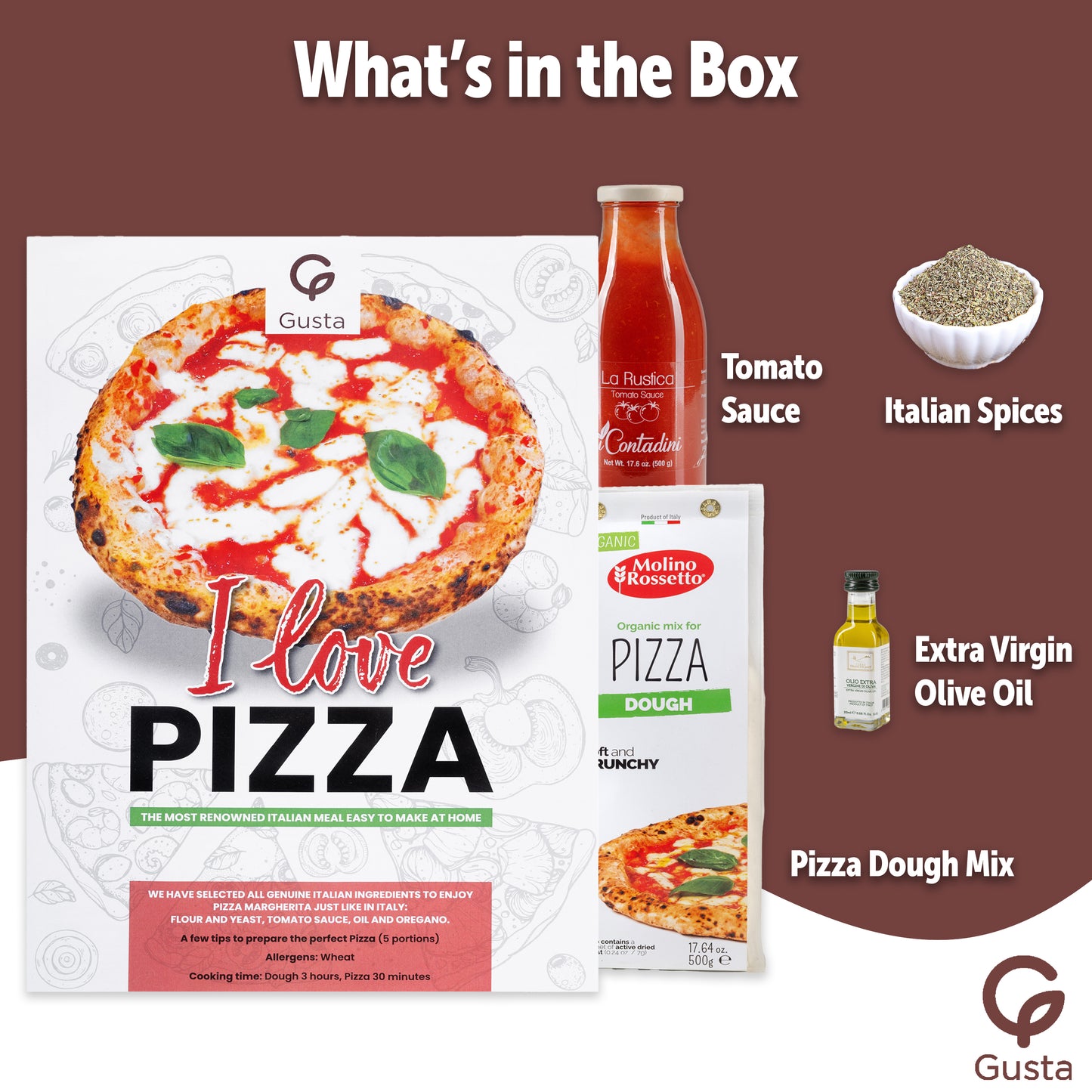 Gusta Pizza Meal Kit - Authentic 00 Italian Flour