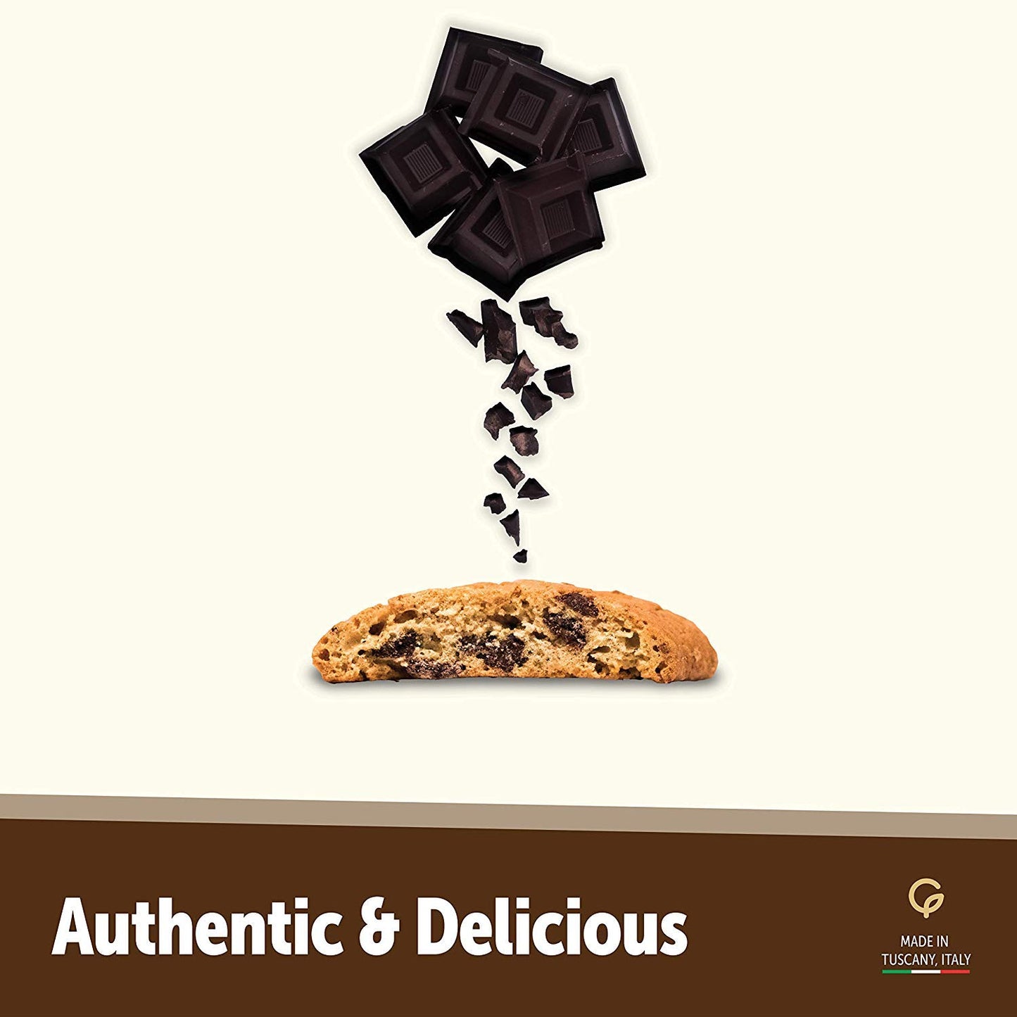 Gusta Authentic Biscotti Cookies Made in Tuscany, Italy - Chocolate