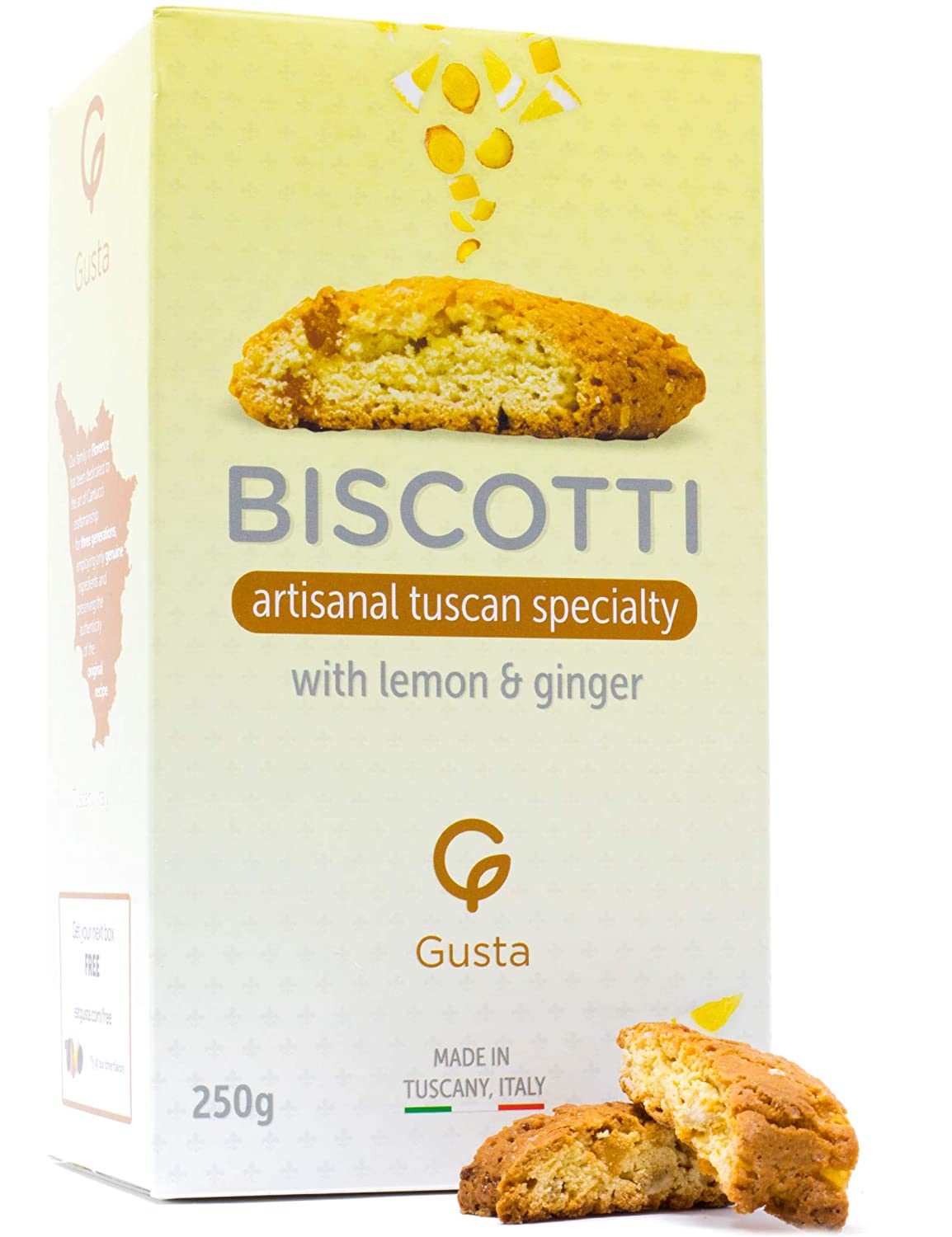 Gusta Authentic Biscotti Cookies Made in Tuscany, Italy - Variety-Pack (6 Boxes) 3.3 lbs