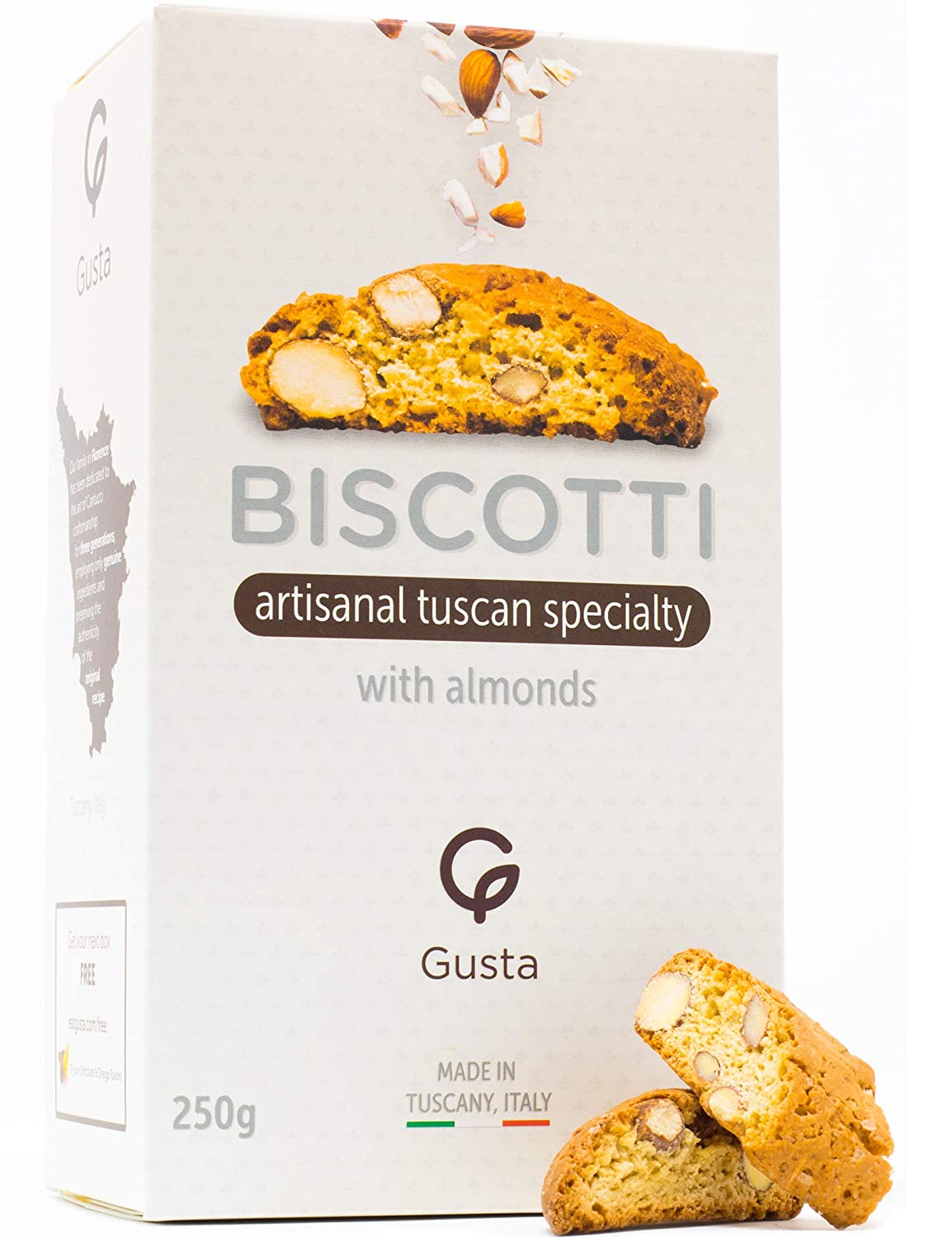 Gusta Authentic Biscotti Cookies Made in Tuscany, Italy - Variety-Pack (6 Boxes) 3.3 lbs