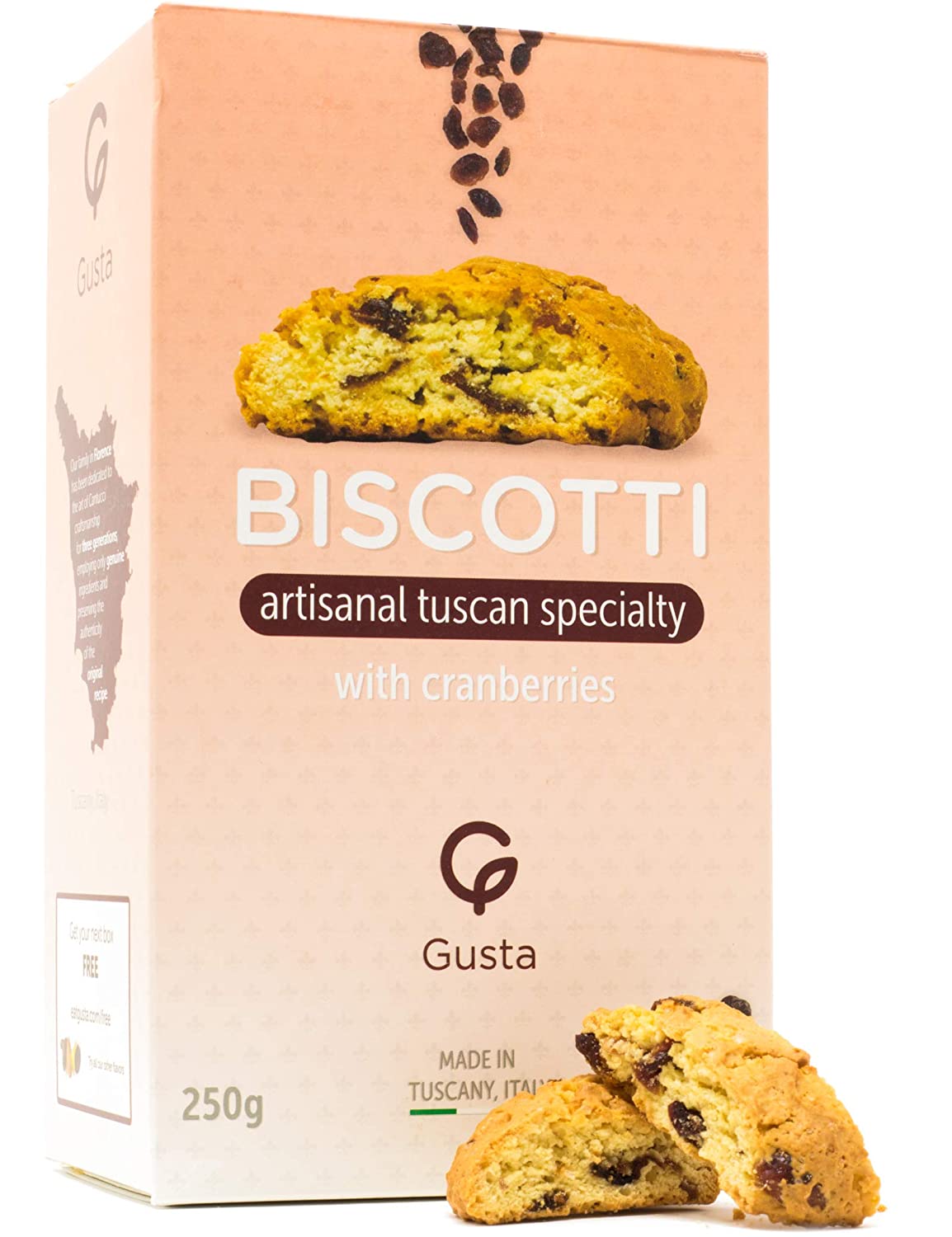 Gusta Authentic Biscotti Cookies Made in Tuscany, Italy - Variety-Pack (6 Boxes) 3.3 lbs