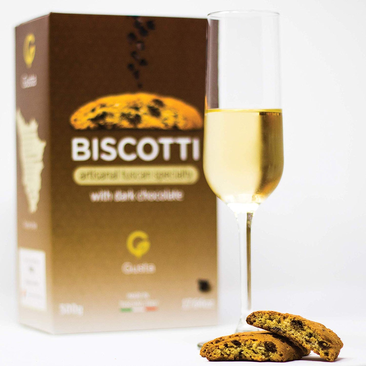 Gusta Authentic Biscotti Cookies Made in Tuscany, Italy - Chocolate