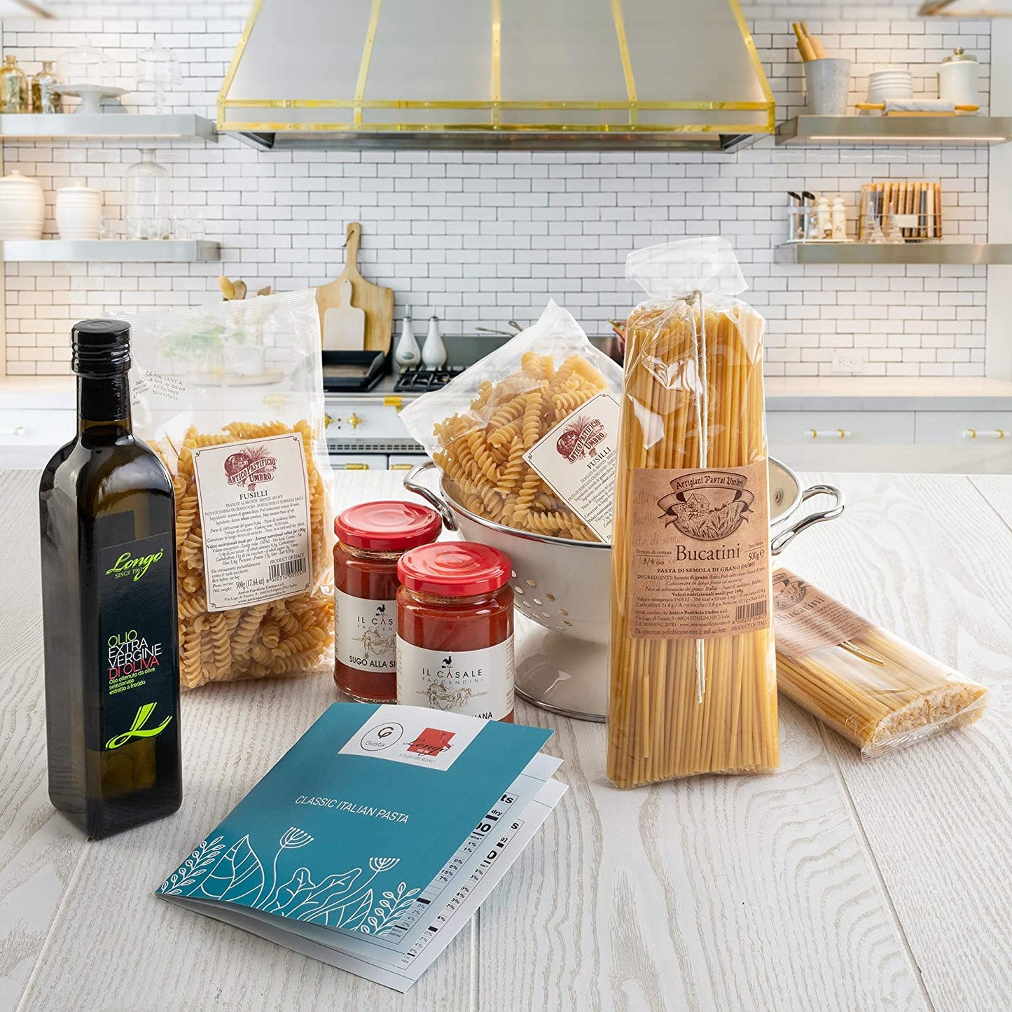 Gusta Gourmet Gift Basket - Premium Italian Products - Made in Italy - Classic Pasta Menu