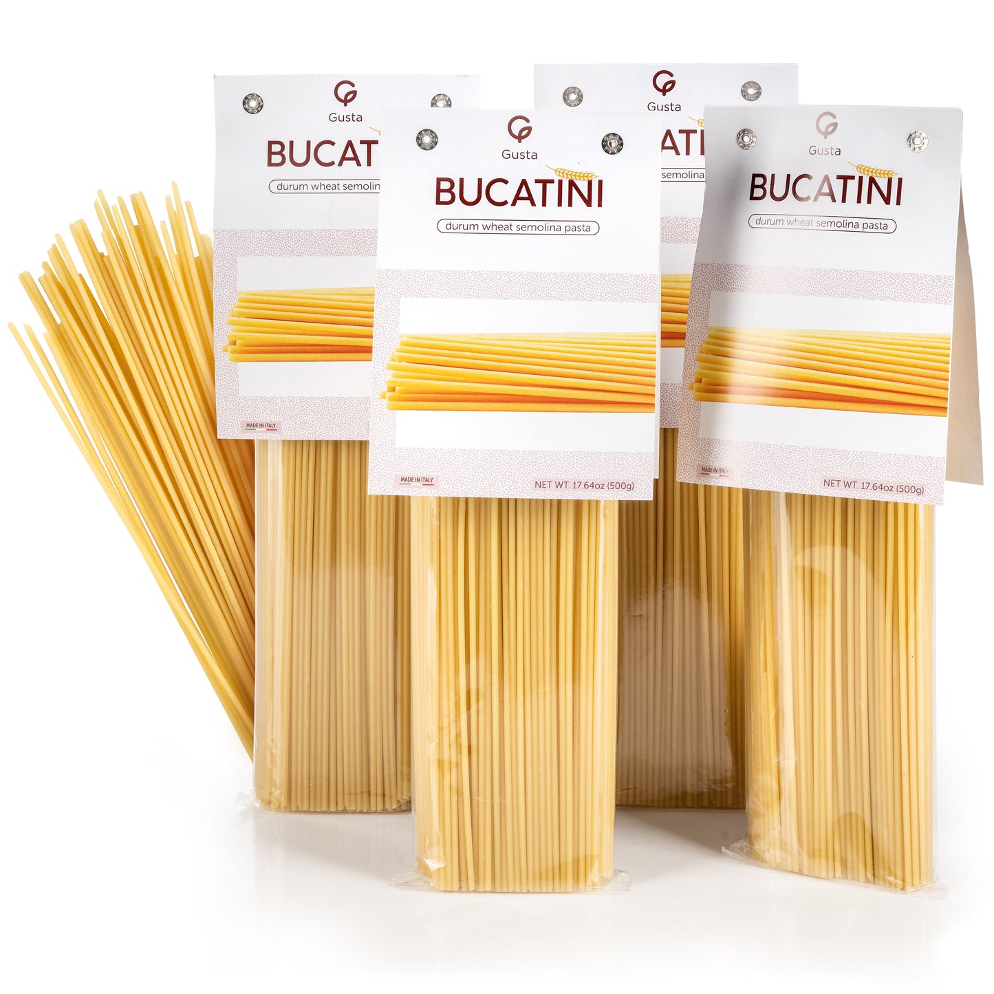 Gusta Bucatini Pasta - USDA Organic - Non-GMO Durum Wheat Semolina