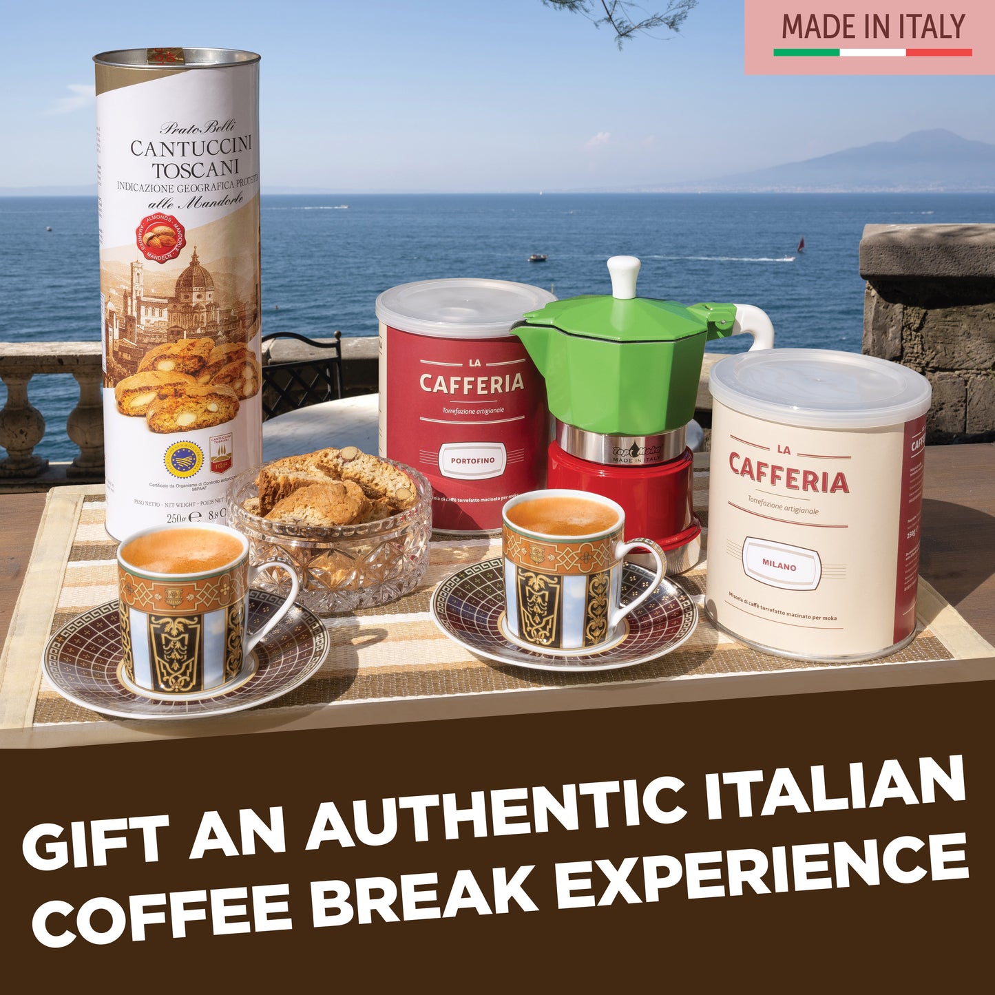 Gusta Gourmet Coffee Gift Basket - Italian Specialty Coffee Selection