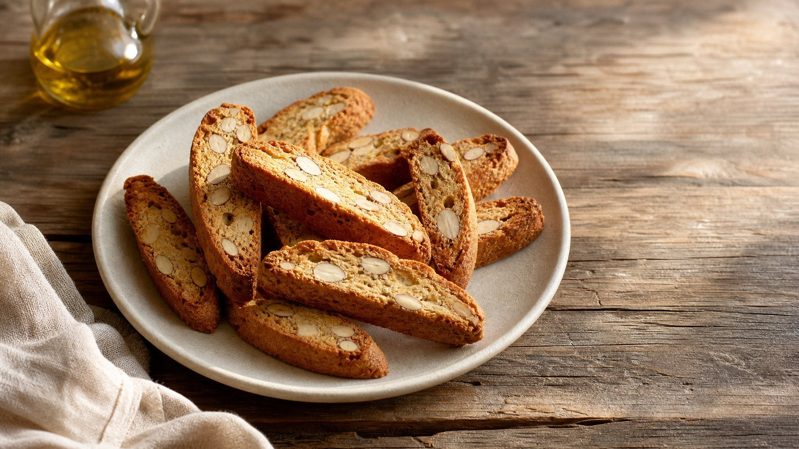 Editorial food photograph of are biscotti vegan, natural light, no text