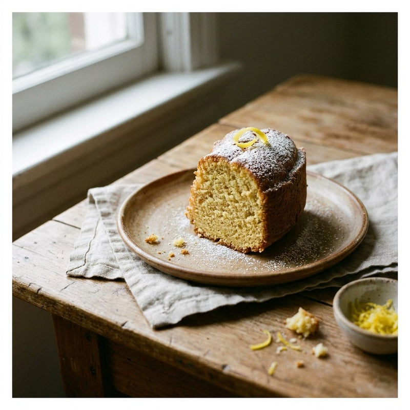 Ciambellone Classico Italian ring cake dusted with powdered sugar