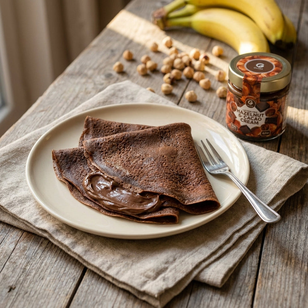 Crepes al Cacao con Crema di Nocciola