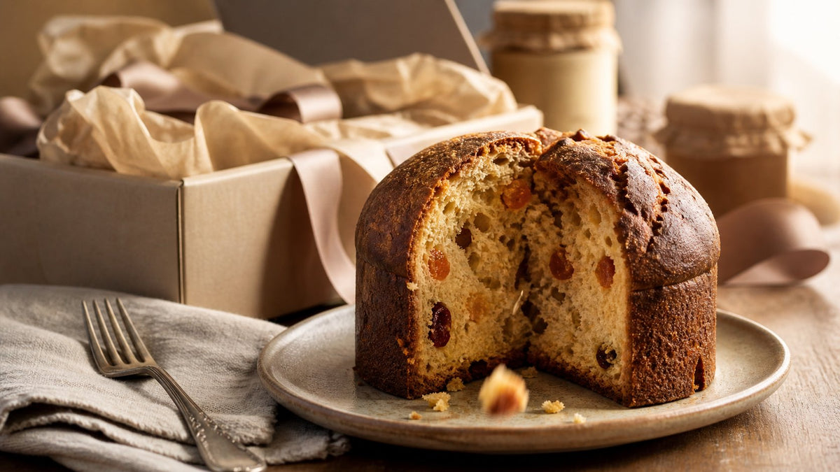 Editorial food photograph of curated gift box business, natural light, no text