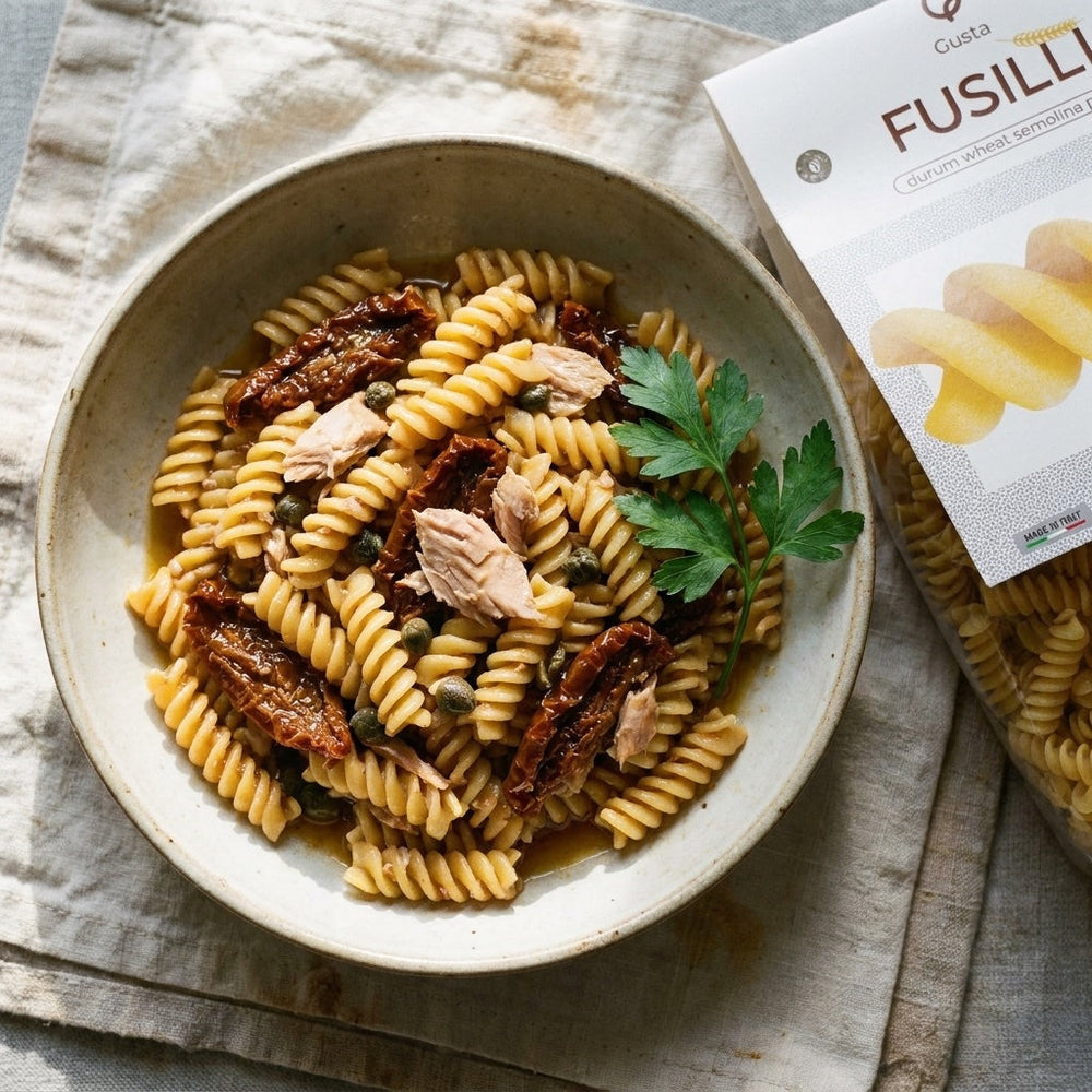 Fusilli al Tonno e Pomodori Secchi