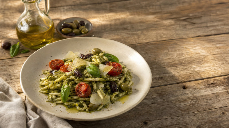 Editorial food photograph of imported italian food worth it, natural light, no text