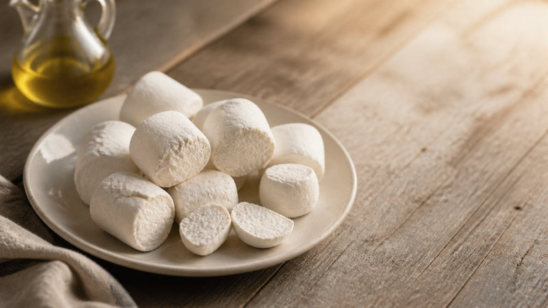 Editorial food photograph of there a way to make marshmallows stale fast?, natural light, no text