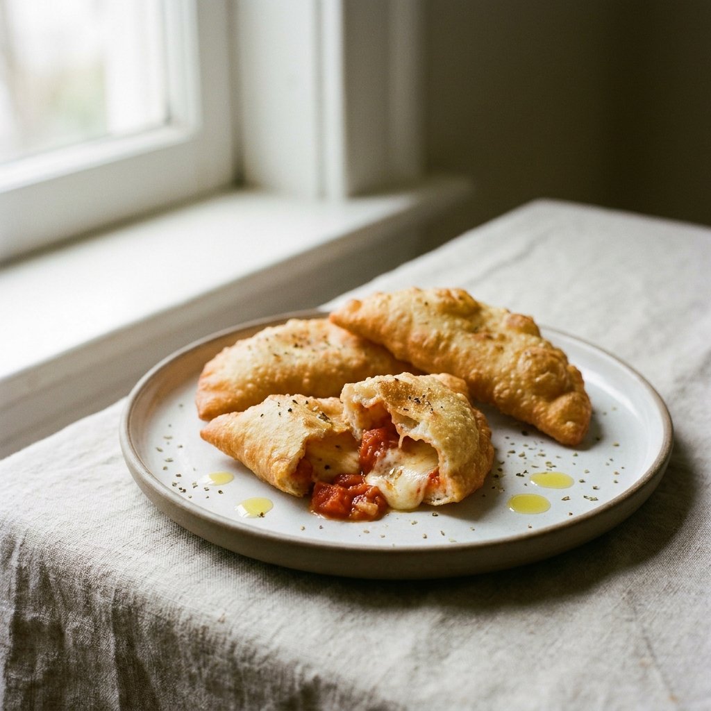 Panzerotti Pugliesi plated for the Gusta Recipe Book