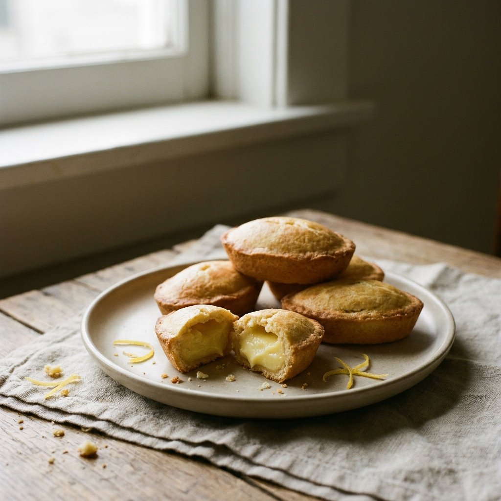 Pasticciotti Salentini plated for the Gusta Recipe Book