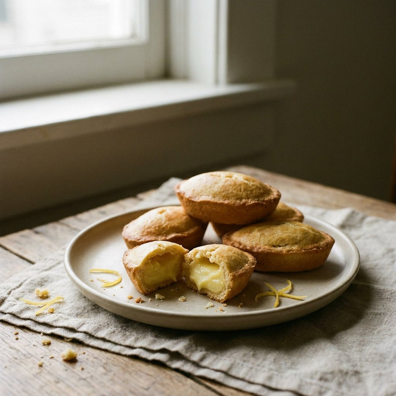 Pasticciotti Salentini plated for the Gusta Recipe Book