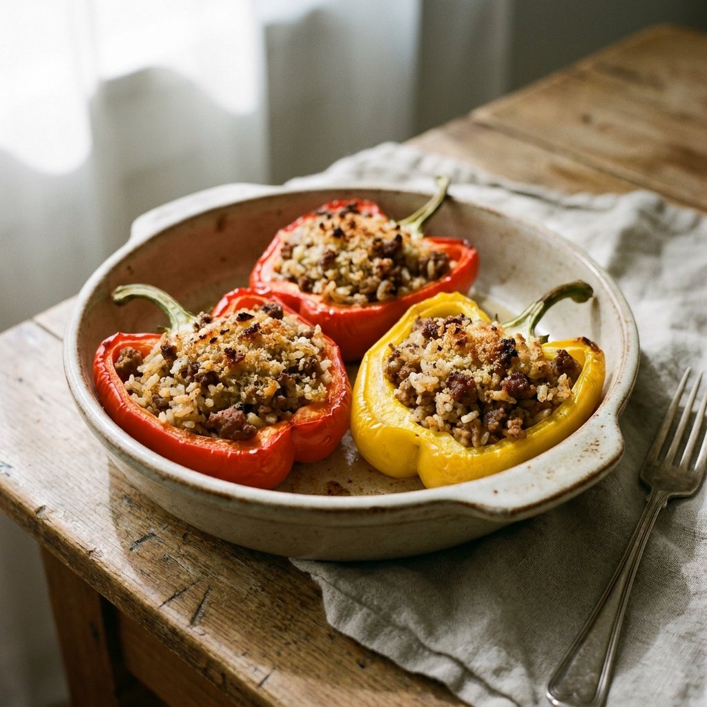 Peperoni Ripieni plated for the Gusta Recipe Book