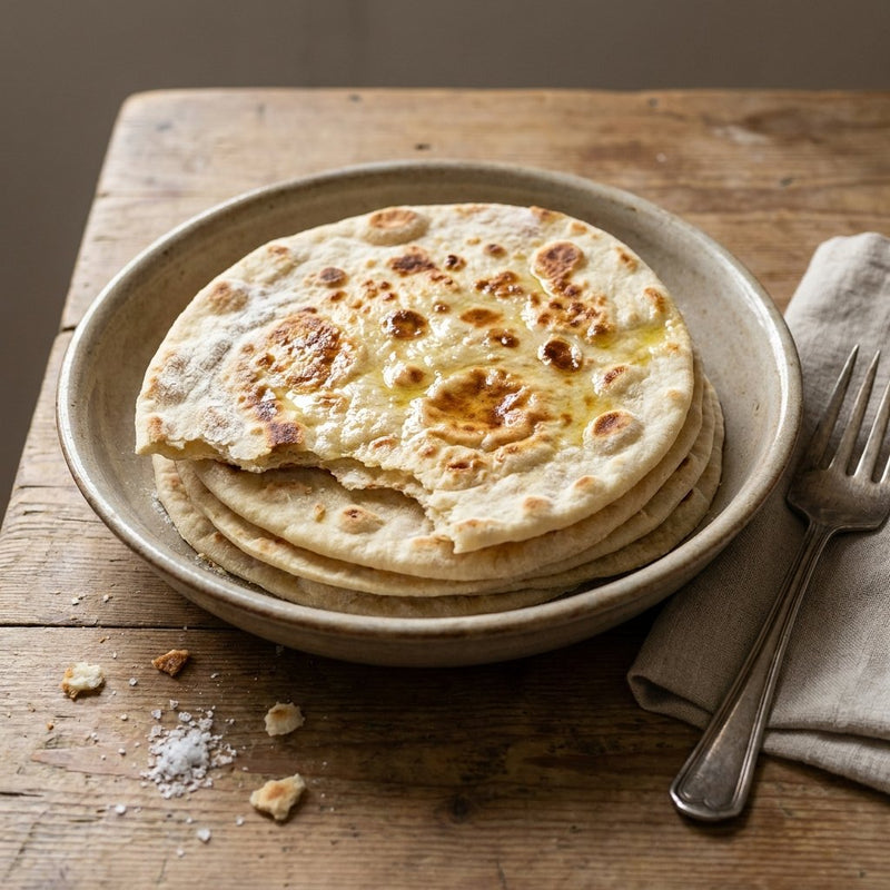 Piadina Romagnola plated for the Gusta Recipe Book