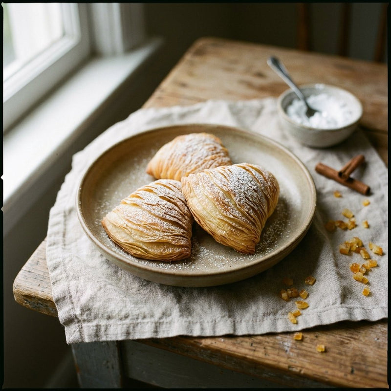 Sfogliatelle plated for the Gusta Recipe Book