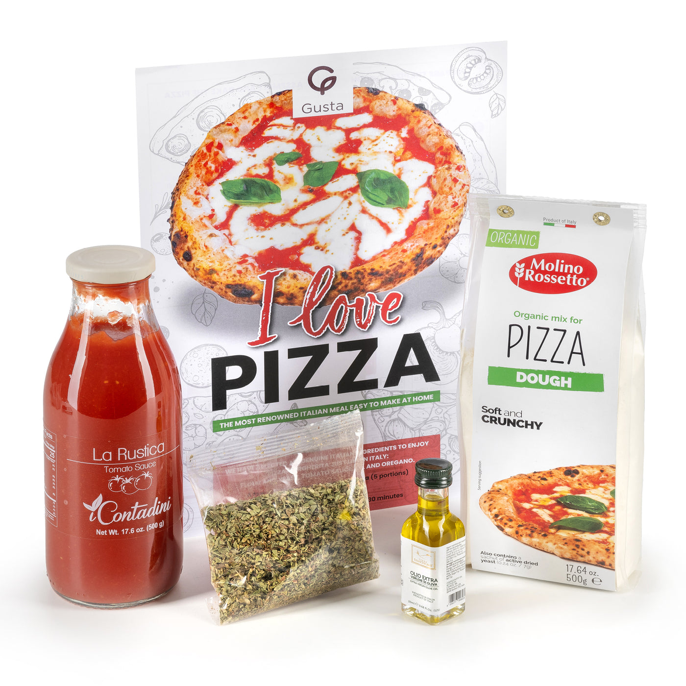 Gusta pizza kit contents flour yeast sauce