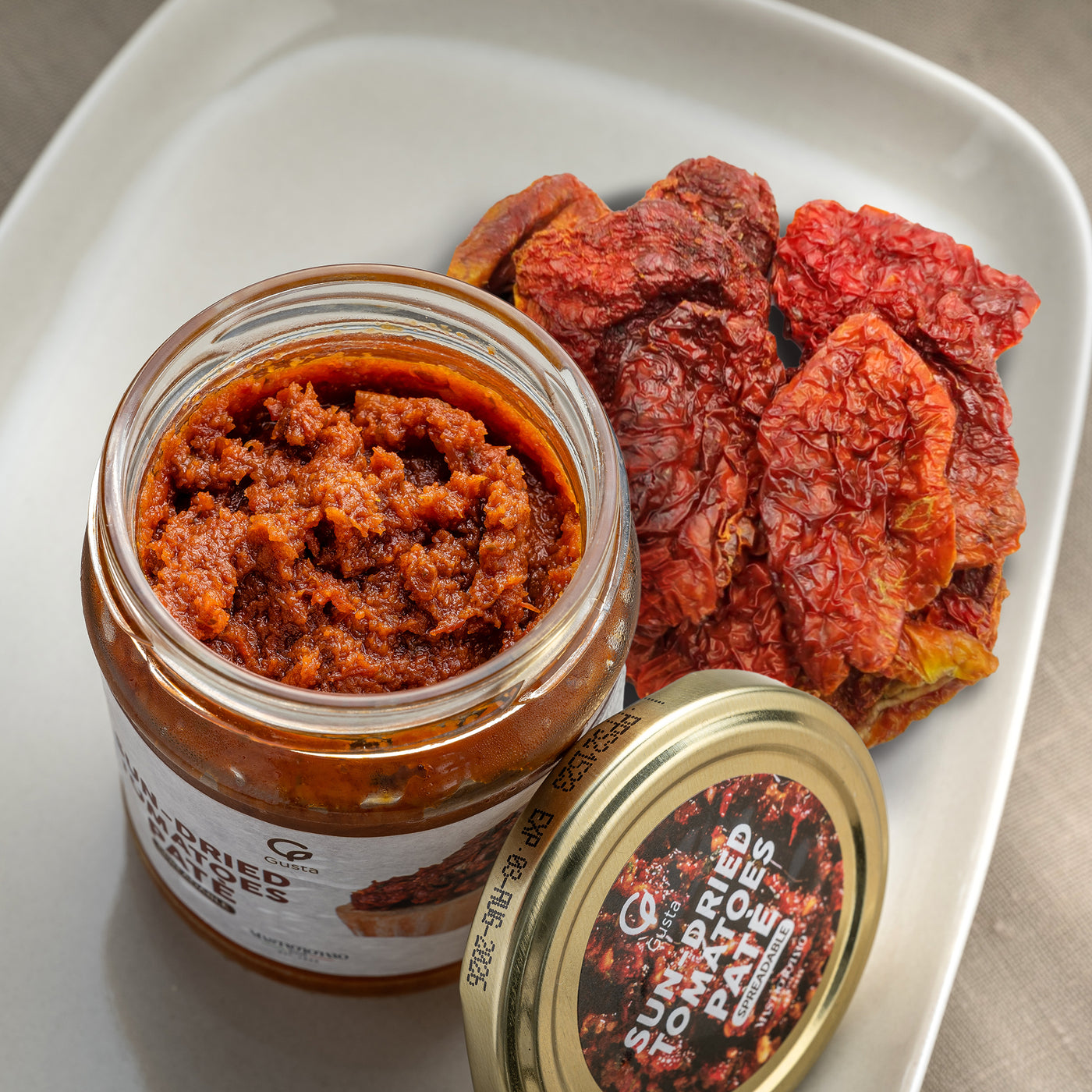 Gusta Sun-Dried Tomato Pate glass jar
