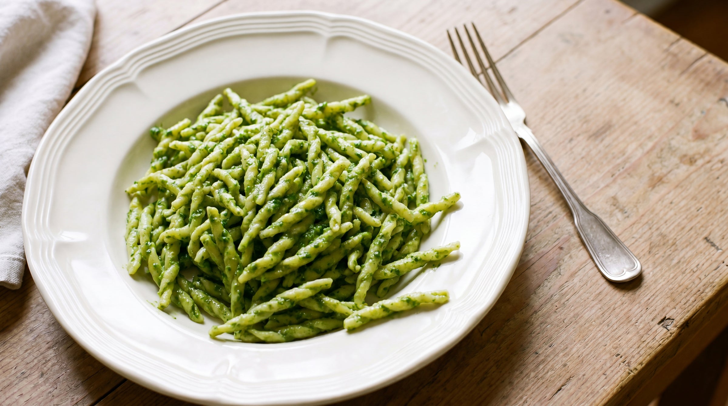 Trofie al Pesto, plated