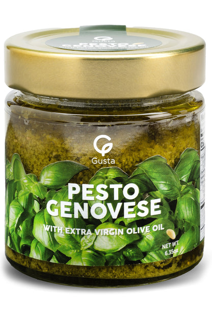 Gusta Pesto Sauce - Home Made Style Fresh Basil Pesto, Cheese & Nuts