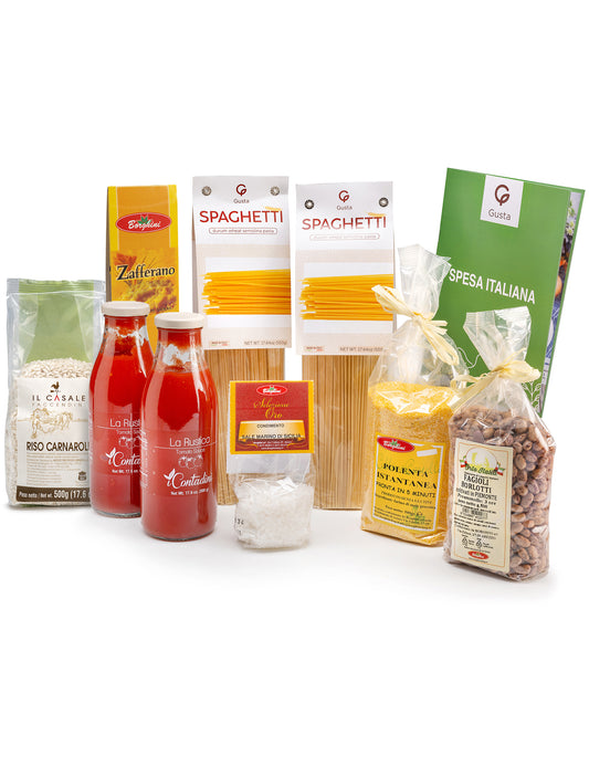 Gusta Italian Meal Kit Variety Pack - Includes Risotto alla Milanese, Polenta & Beans, Tomato Spaghetti