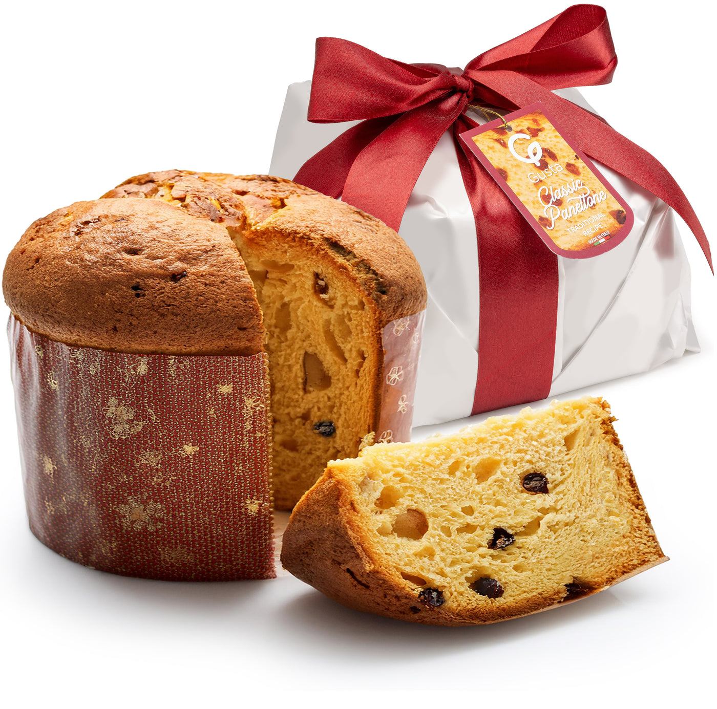 Gusta Panettone serving suggestion with coffee