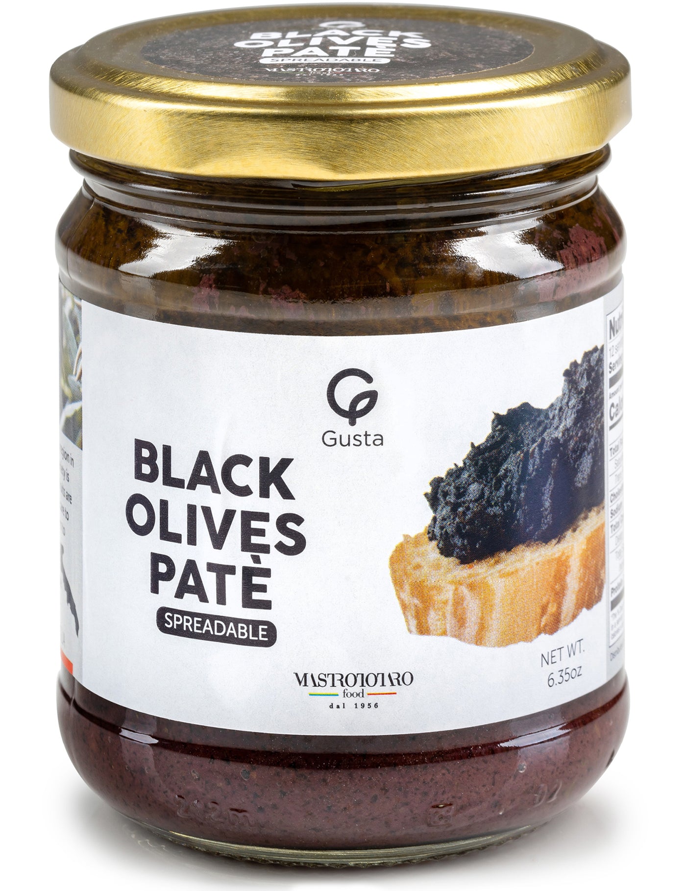 Gusta black olive pate spread close-up