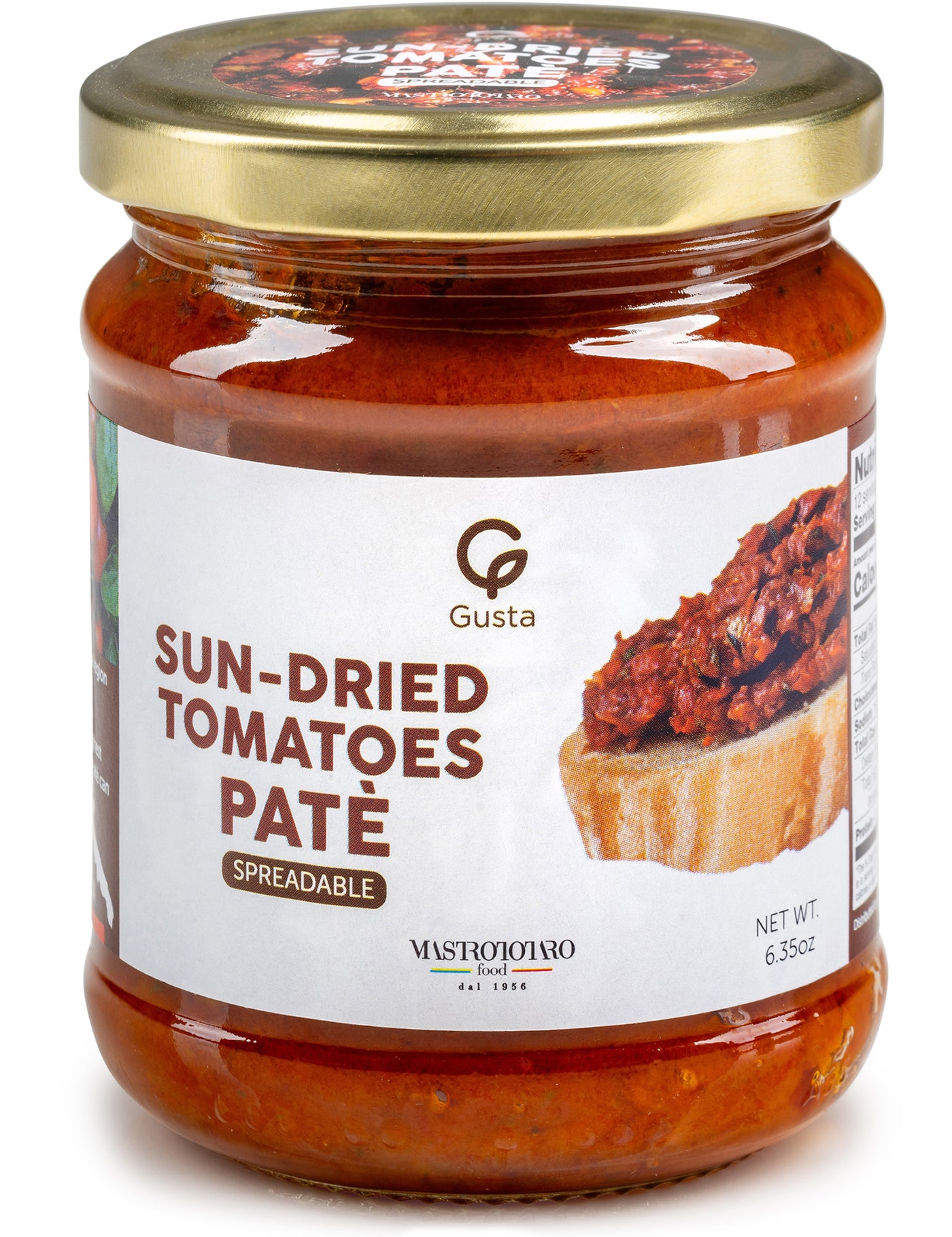Gusta sun-dried tomato pate spread close-up