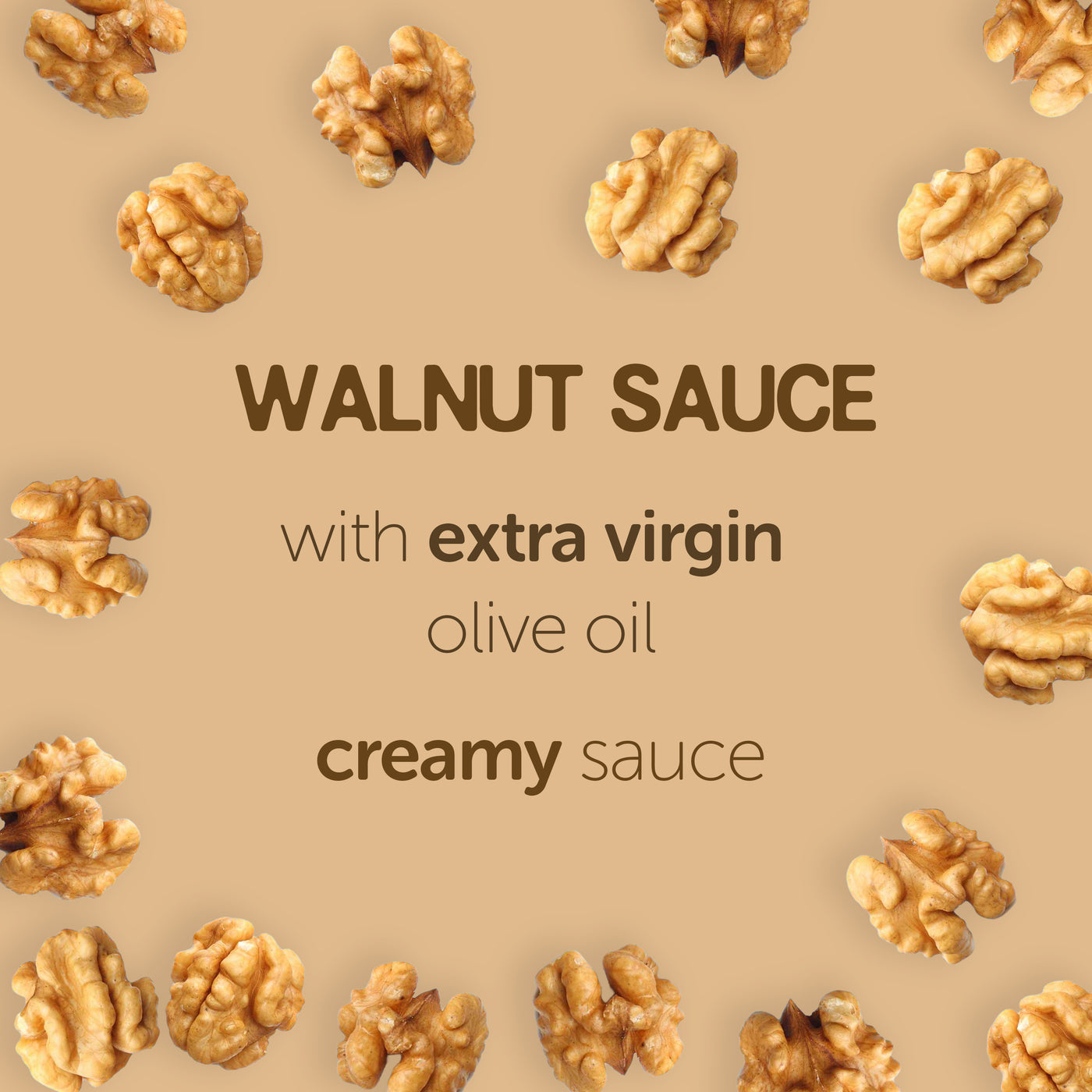 Gusta walnut sauce with pasta serving