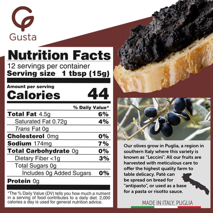 Gusta Black Olives Spreadable Pate