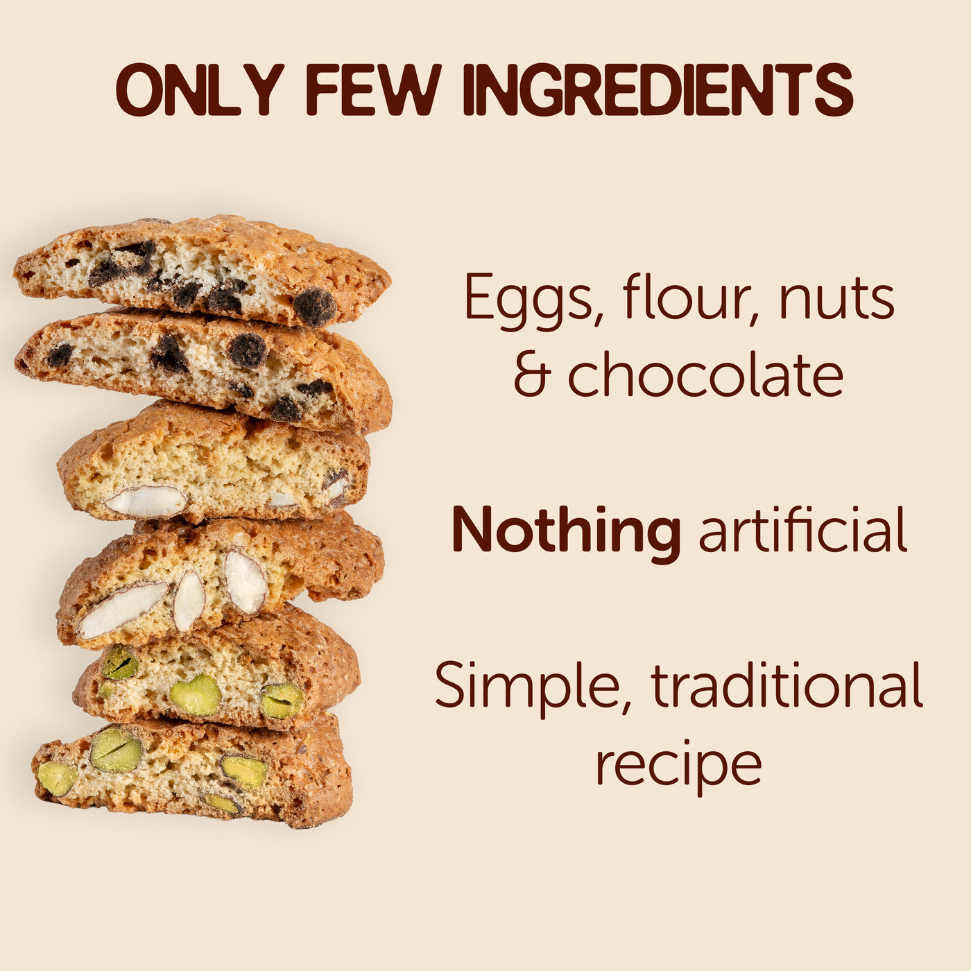 Gusta biscotti variety sample with coffee