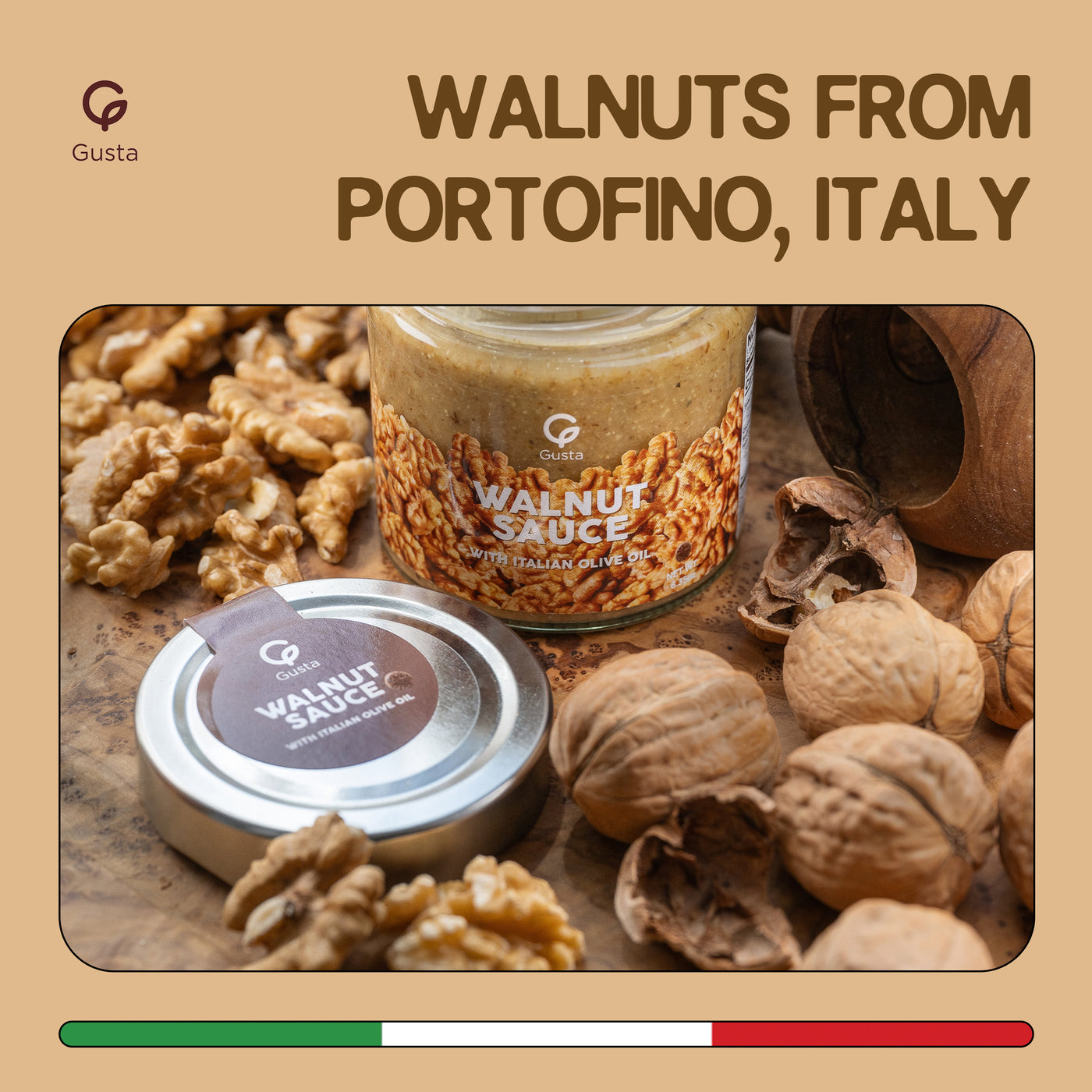 Gusta Italian walnut sauce ingredients