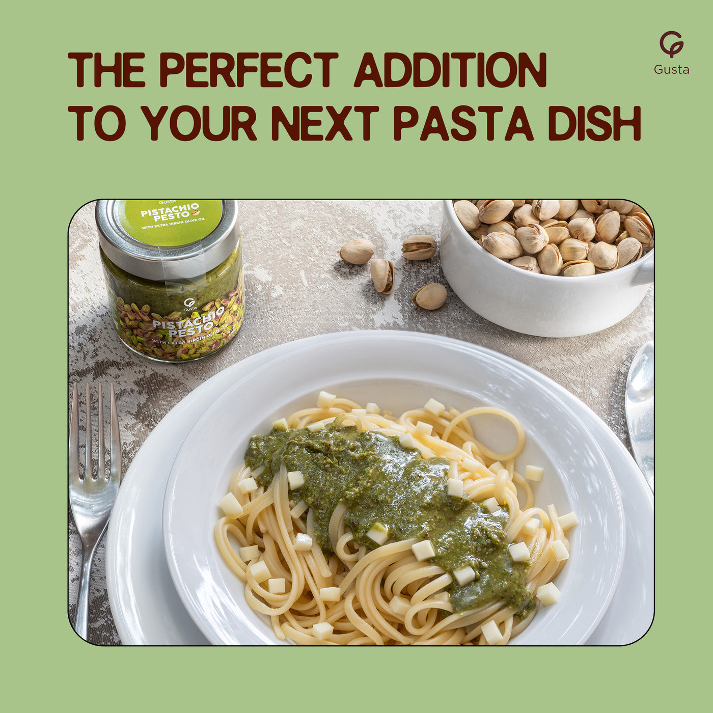 Gusta pistachio pesto keto-friendly gluten-free