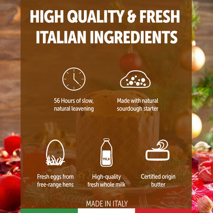 Gusta Panettone Italian Cake - Traditional Christmas Cake - 26.45oz