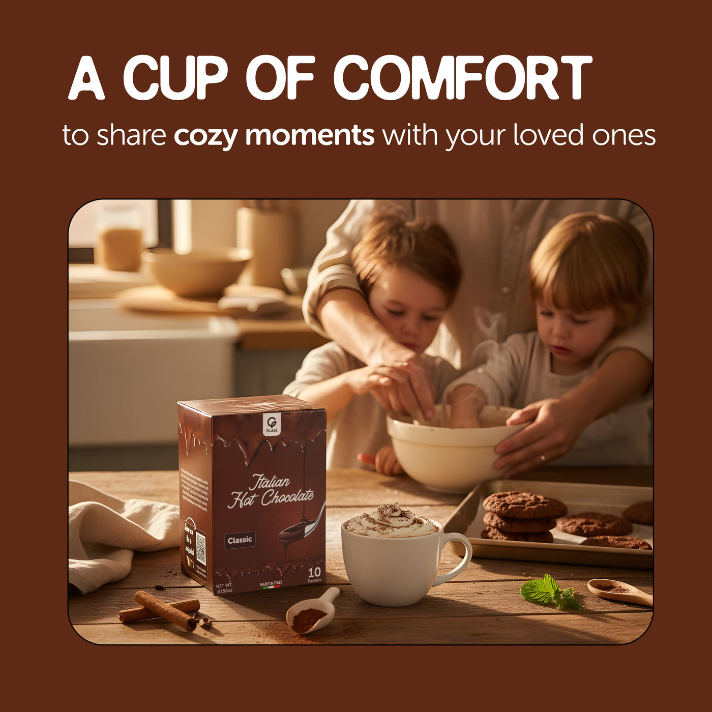 Gusta thick Italian hot chocolate texture