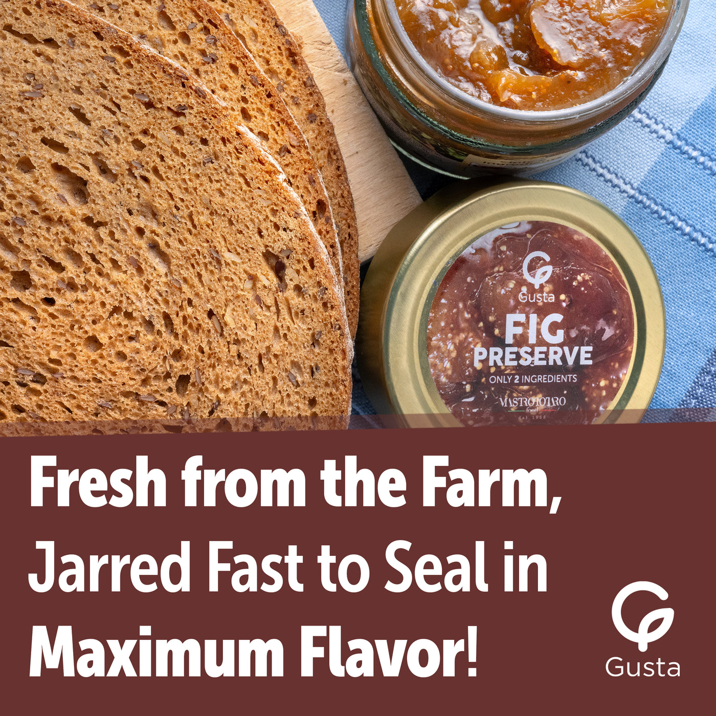 Gusta fig preserve ingredients label