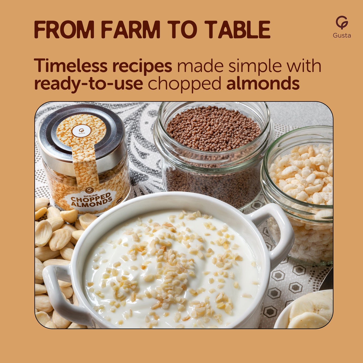 Gusta Chopped Almonds