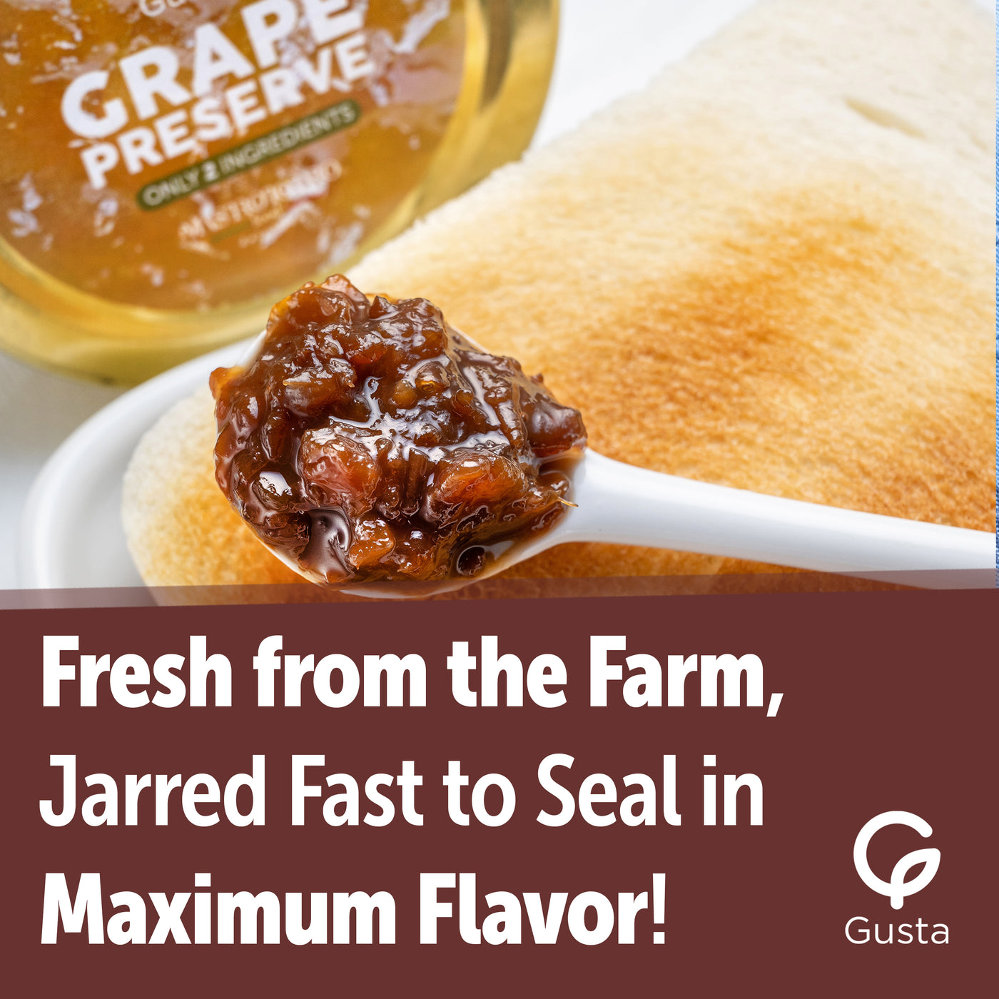 Gusta grape preserve texture close-up