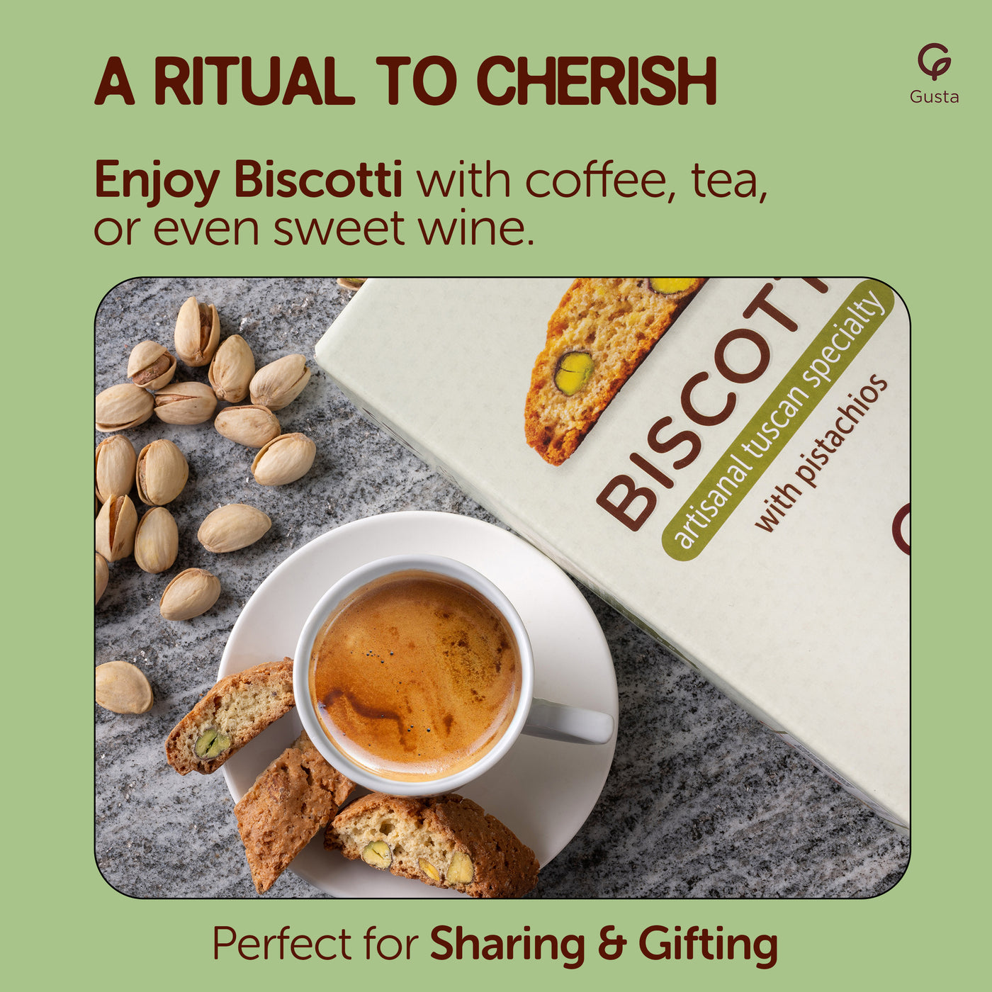 Gusta pistachio biscotti ingredients