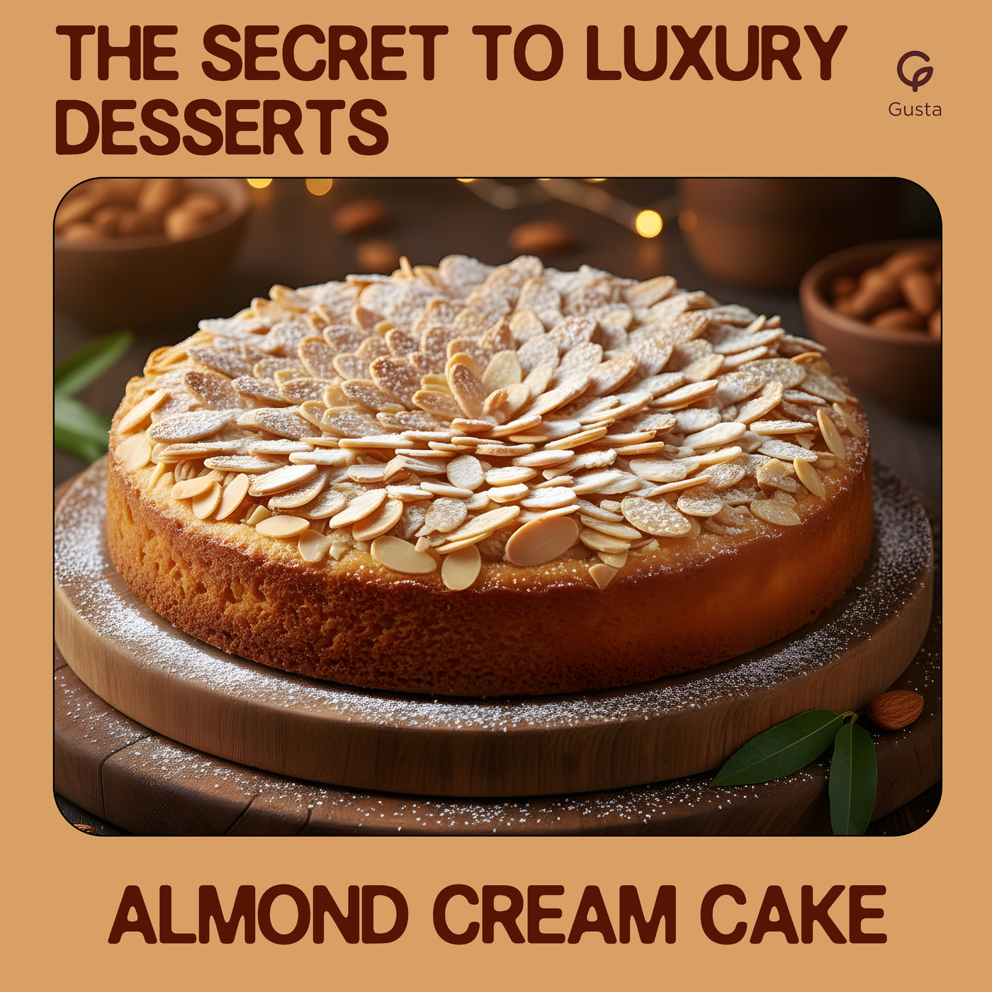 Gusta almond spread gift jar detail