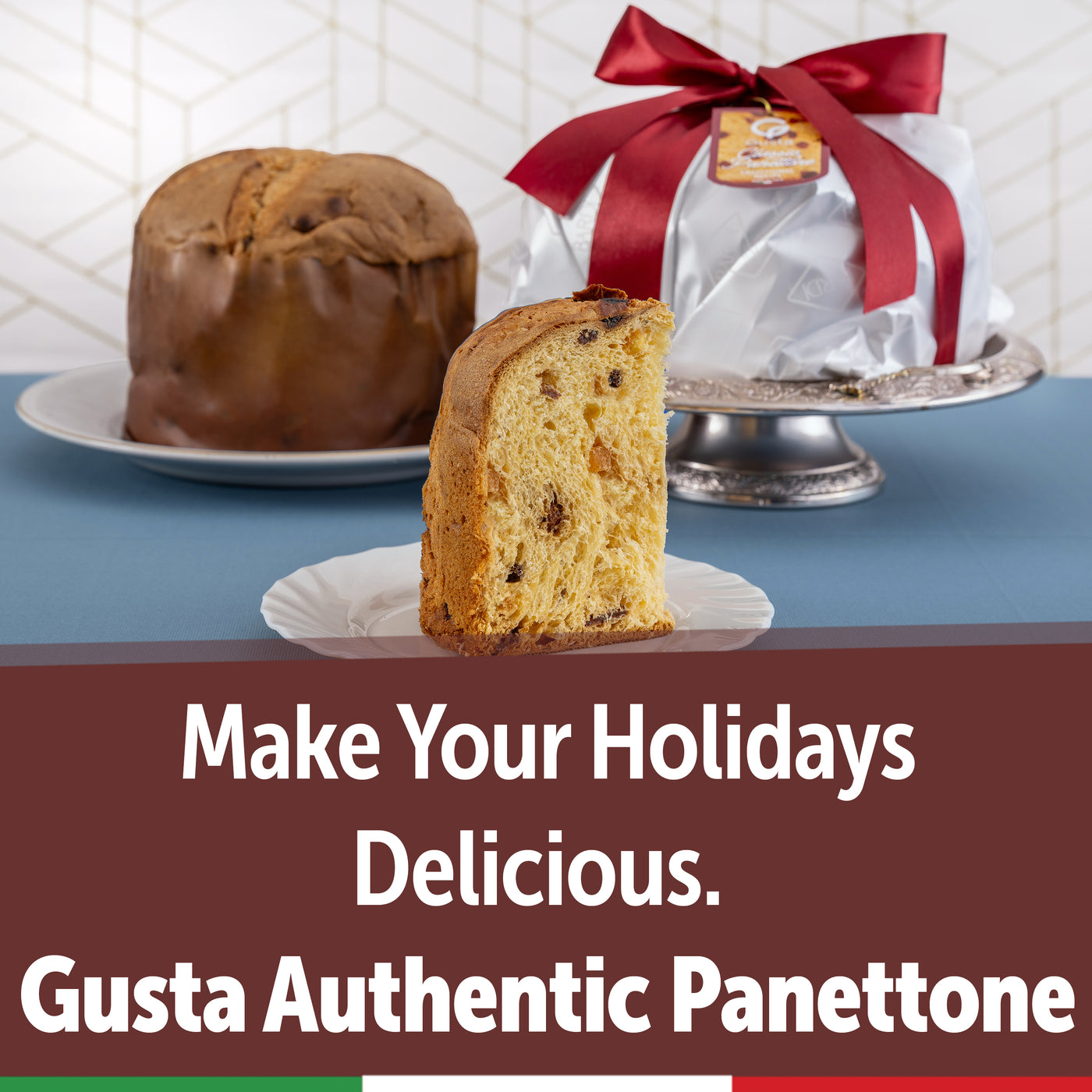 Gusta Panettone gift packaging detail