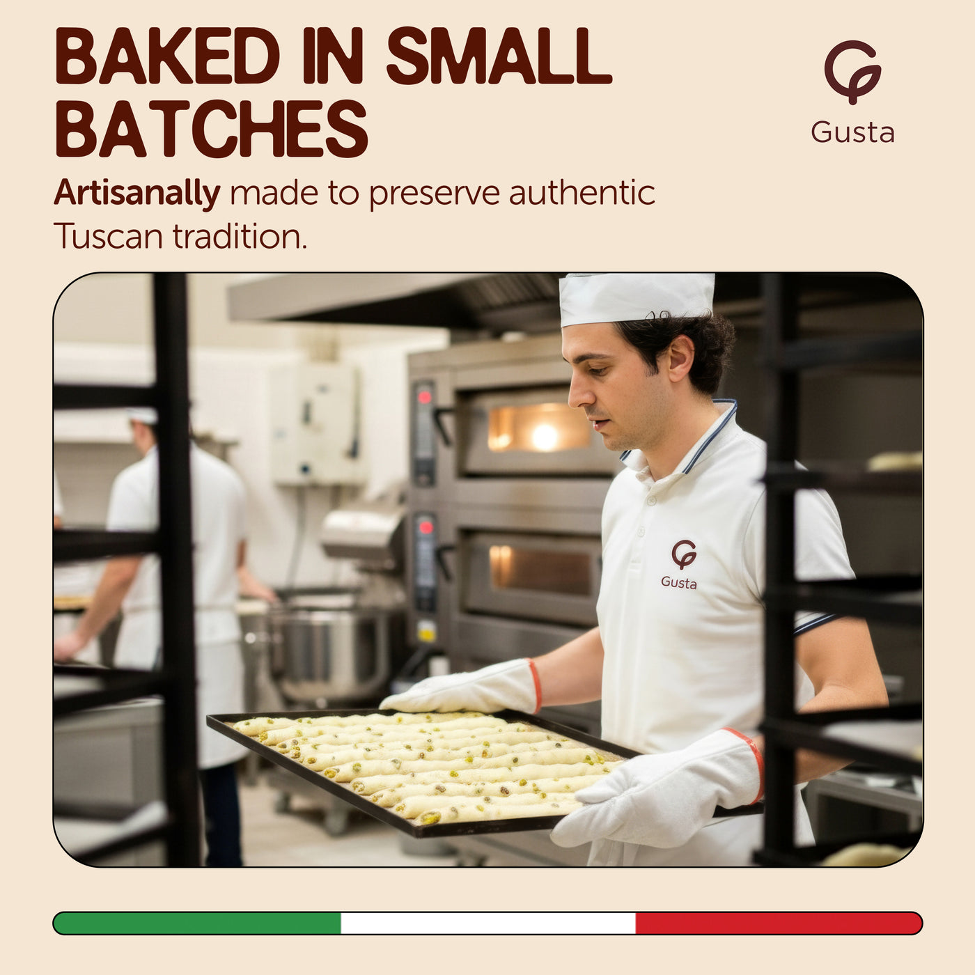 Gusta biscotti sample pack back label