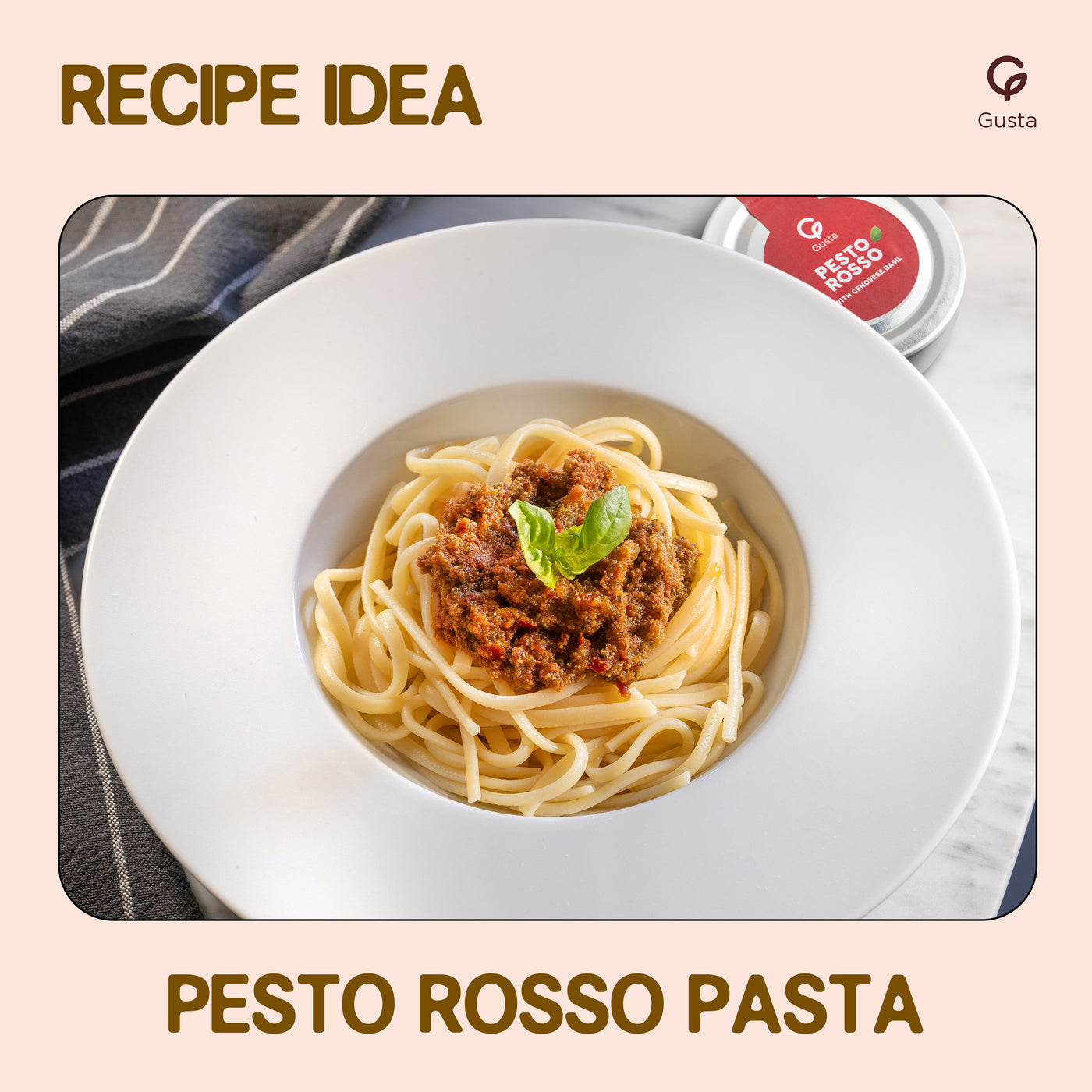 Gusta pesto rosso on sandwich