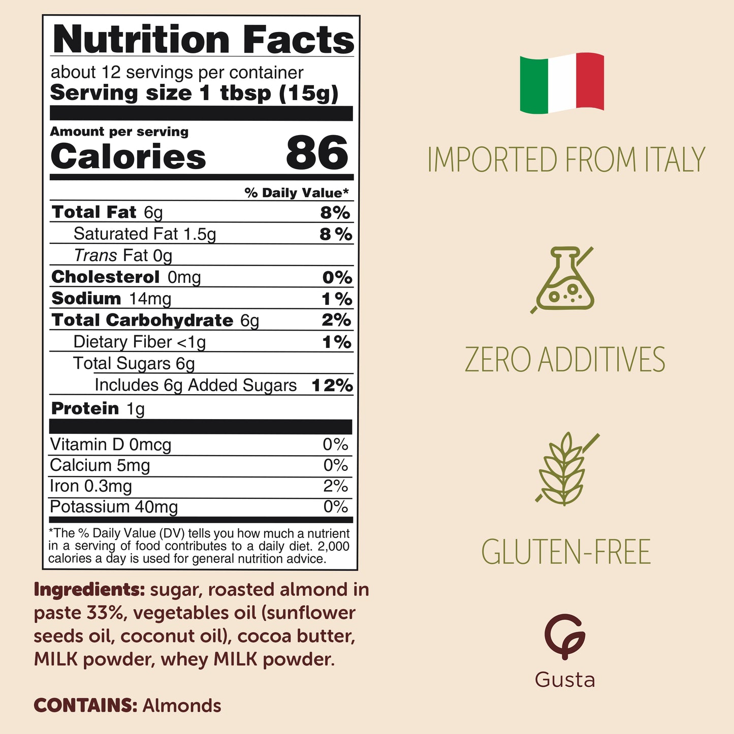 Gusta Almond Spread