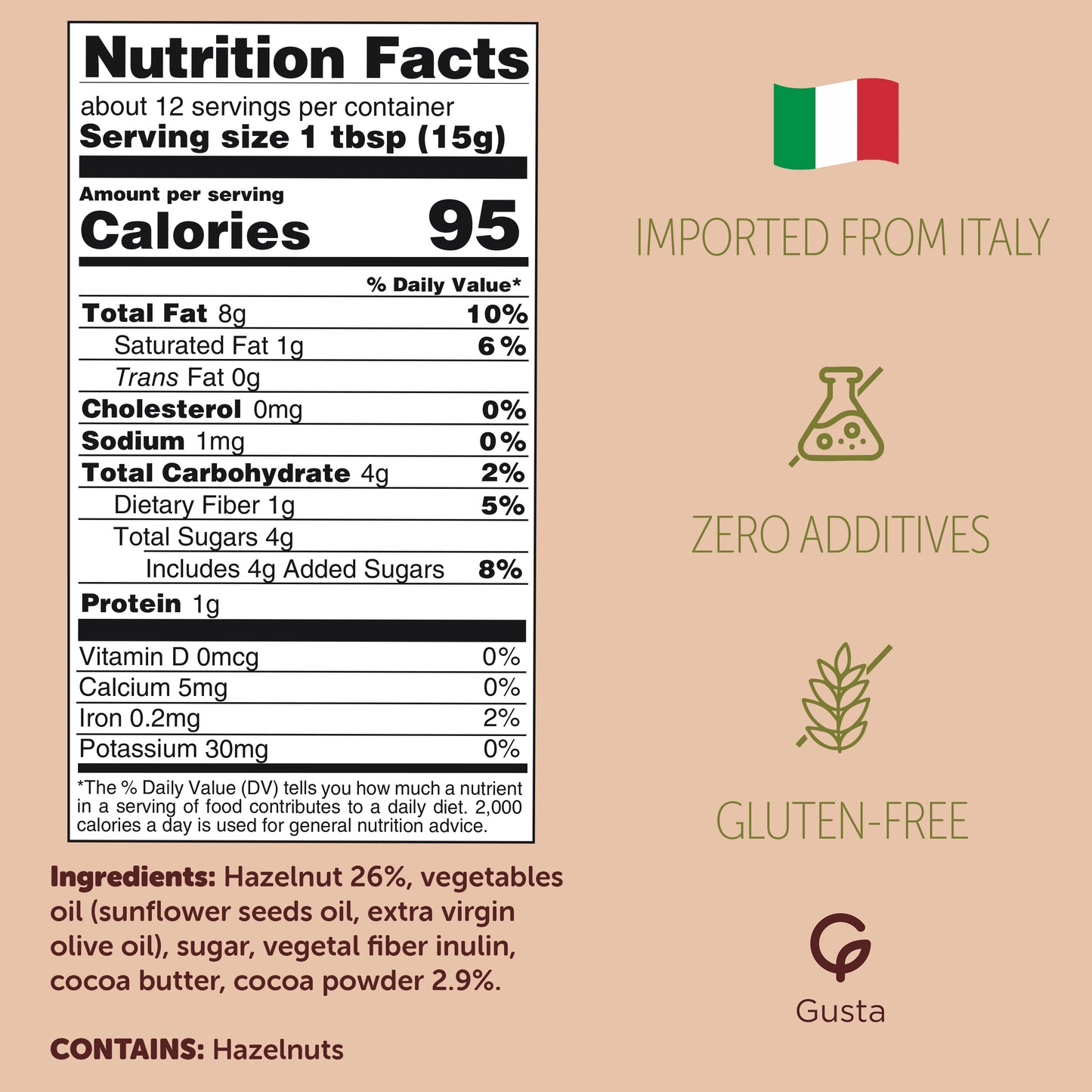 Gusta Hazelnut and Cacao Spread