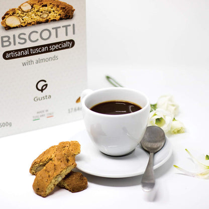 Gusta Authentic Biscotti Cookies Made in Tuscany, Italy - Classic Almond