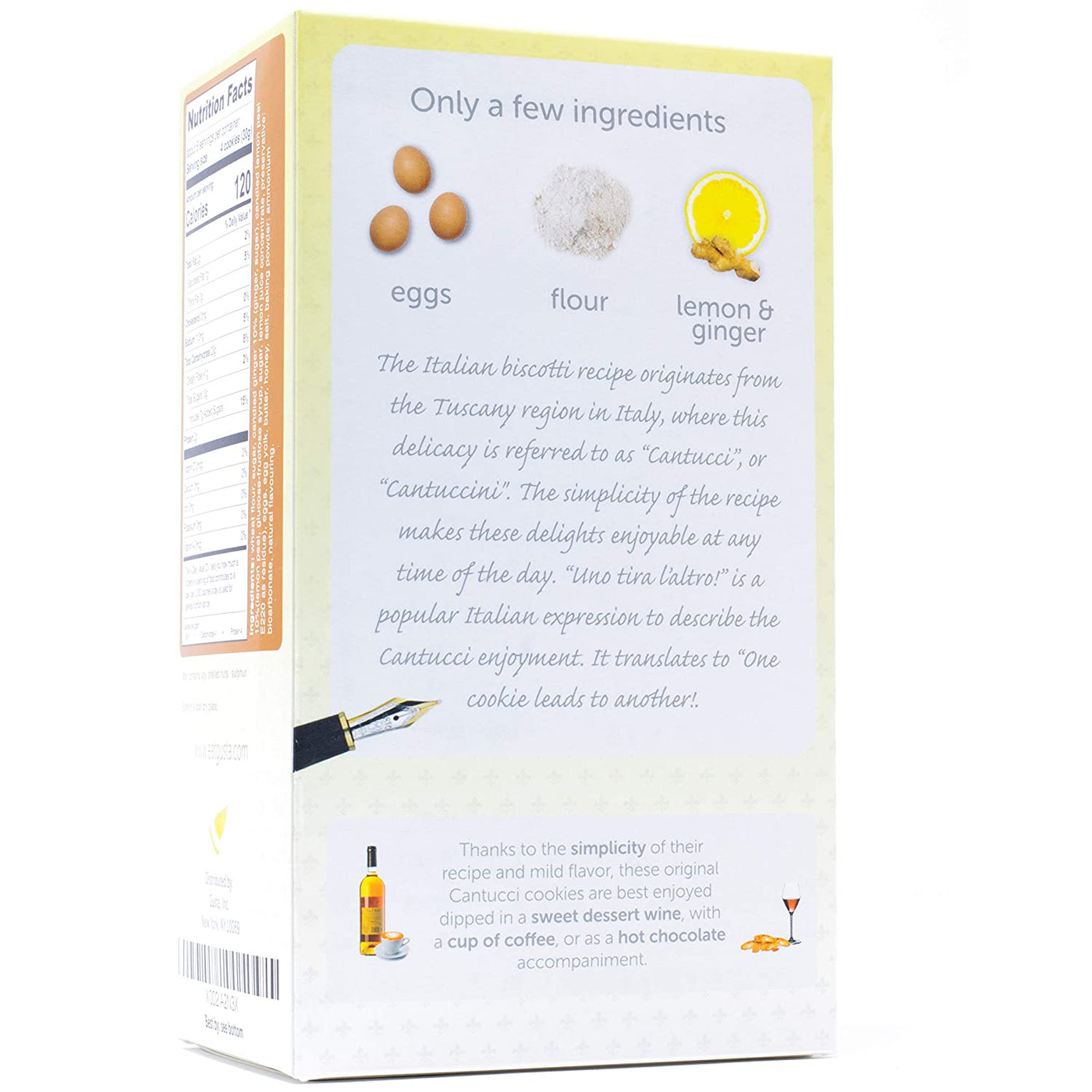 Gusta Italian ginger lemon biscotti pairing